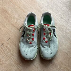 ON Cloudmonster Running Shoes Size 9 Glacier Blue Meadow Green